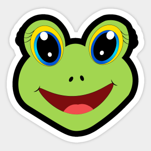 Cute Frog Animal Face Sticker